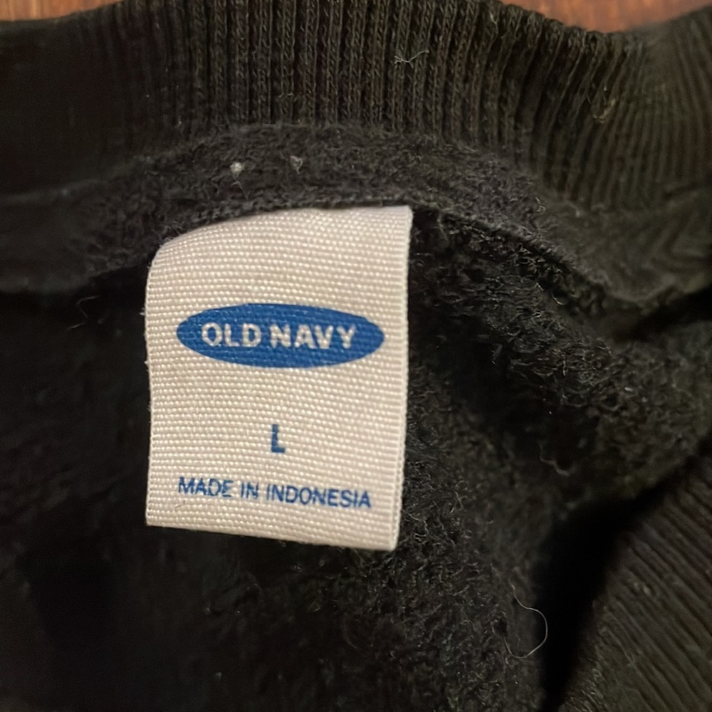 Longer Black Crewneck Tunic Sweatshirt Old Navy Large - Picture 6 of 7